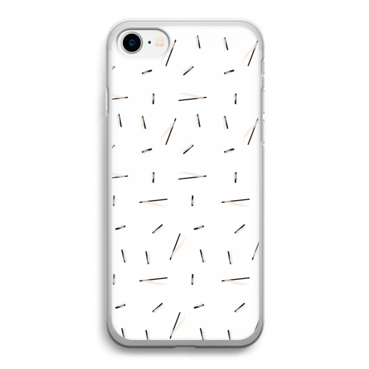 Hipster stripes: iPhone SE 2020 Transparant Hoesje