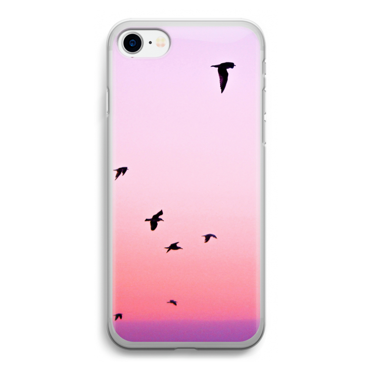 Fly away: iPhone SE 2020 Transparant Hoesje
