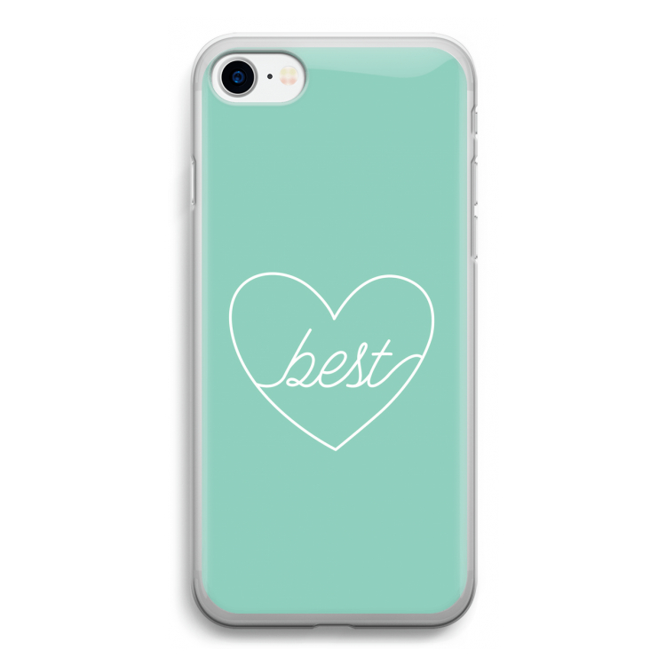 Best heart pastel: iPhone SE 2020 Transparant Hoesje
