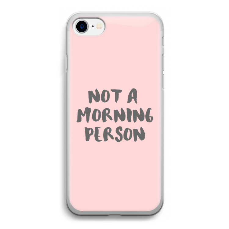 Morning person: iPhone SE 2020 Transparant Hoesje
