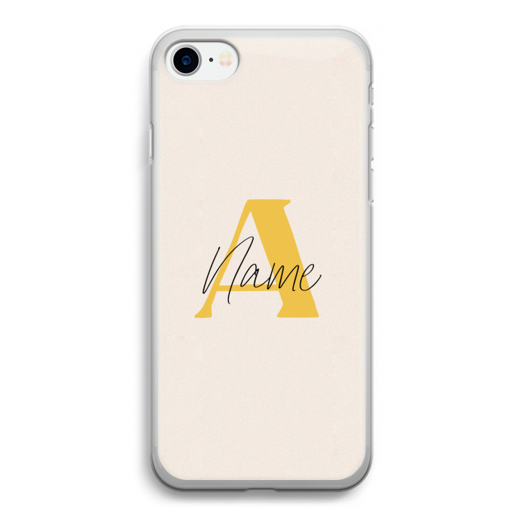 Amber Script: iPhone SE 2020 Transparant Hoesje