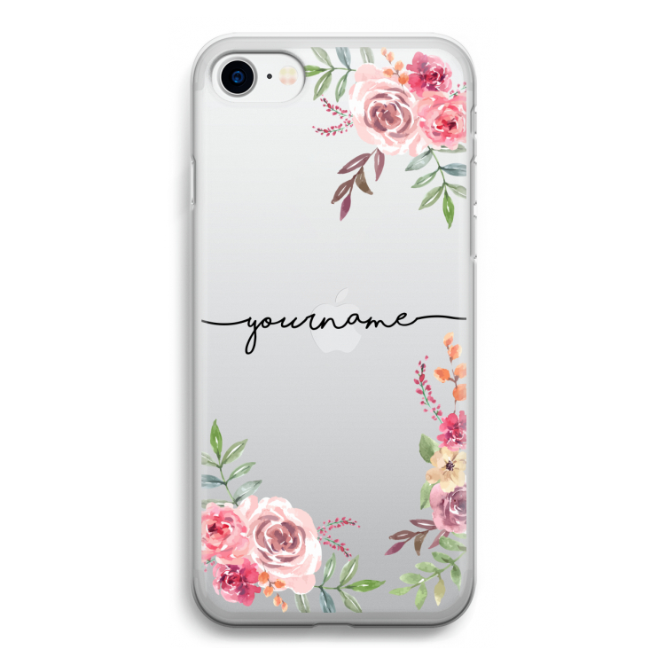 Rozen: iPhone SE 2020 Transparant Hoesje
