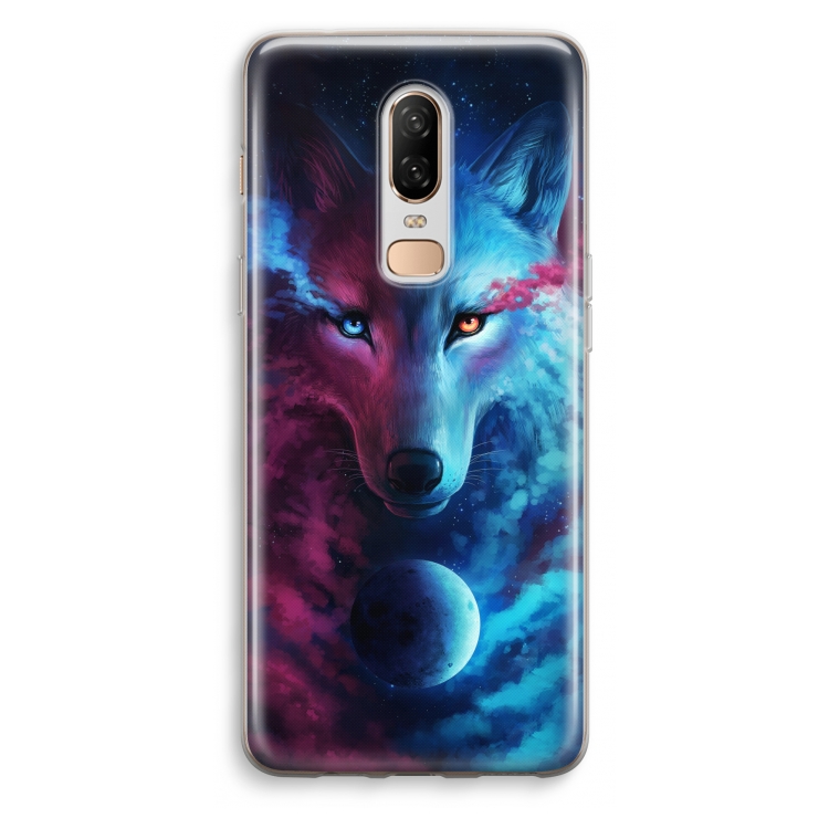 Where Light And Dark Meet: OnePlus 6 Transparant Hoesje