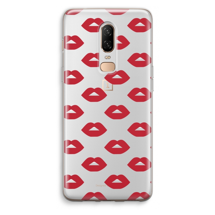 Lips: OnePlus 6 Transparant Hoesje