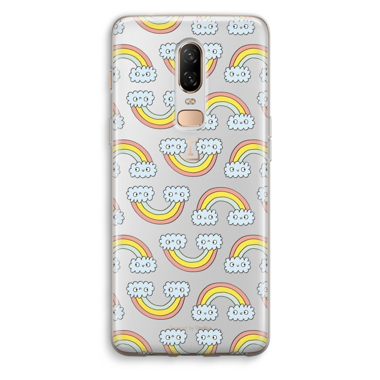 Regenboog: OnePlus 6 Transparant Hoesje