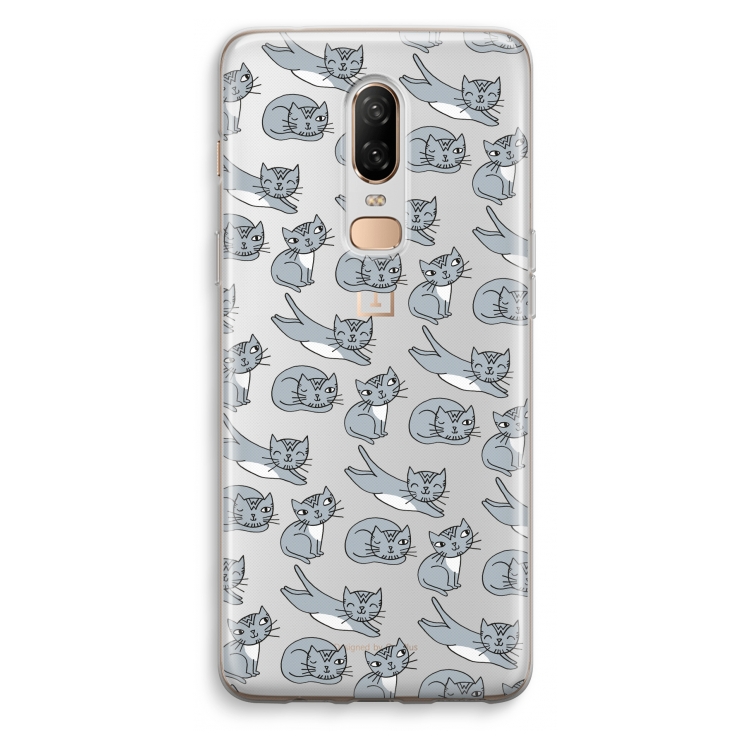 Poezen: OnePlus 6 Transparant Hoesje