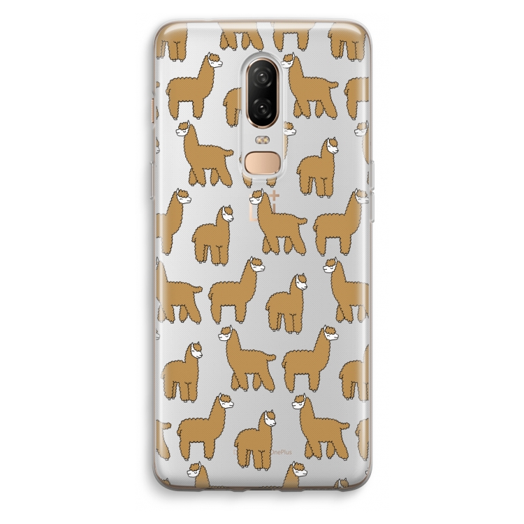 Alpacas: OnePlus 6 Transparant Hoesje