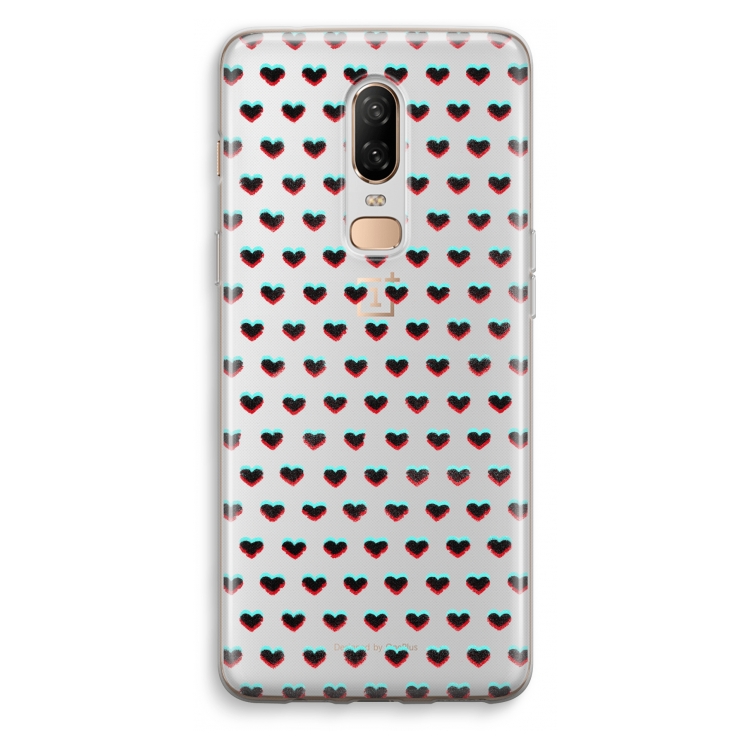 Hartjes: OnePlus 6 Transparant Hoesje