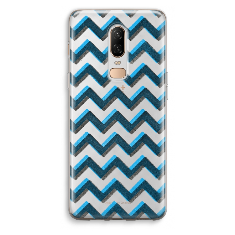 Onderbroken lijn: OnePlus 6 Transparant Hoesje