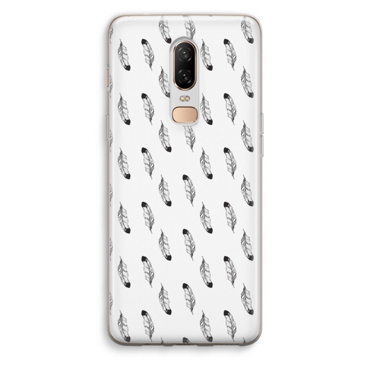 Pluimen: OnePlus 6 Transparant Hoesje