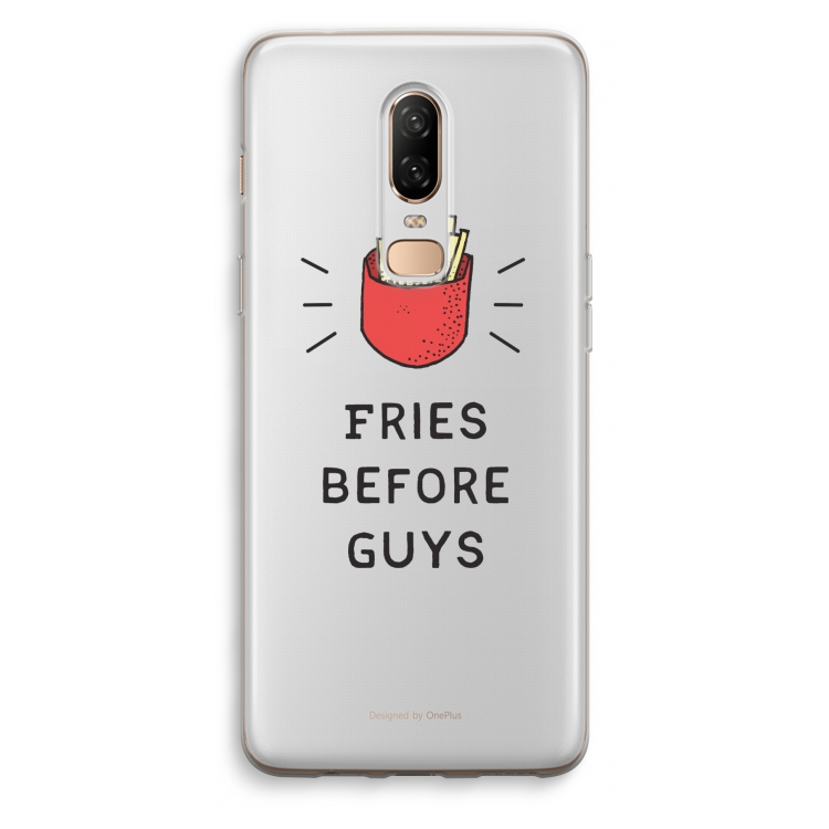 Fries before guys: OnePlus 6 Transparant Hoesje