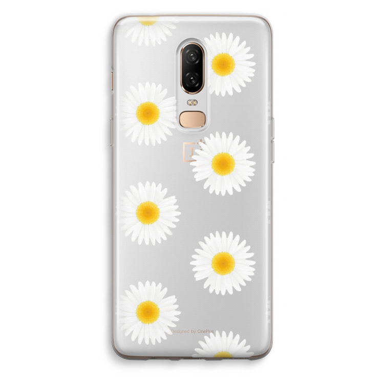 Margrietjes: OnePlus 6 Transparant Hoesje
