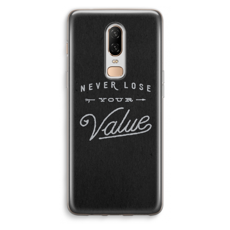 Never lose your value: OnePlus 6 Transparant Hoesje