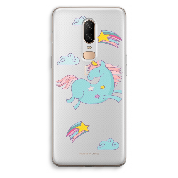 Vliegende eenhoorn: OnePlus 6 Transparant Hoesje