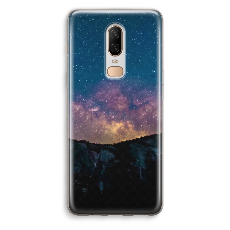 Travel to space: OnePlus 6 Transparant Hoesje