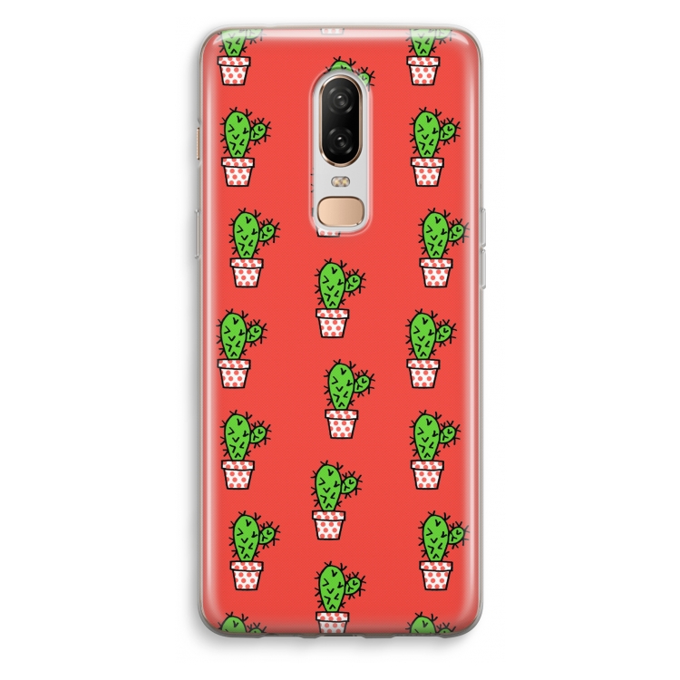 Mini cactus: OnePlus 6 Transparant Hoesje