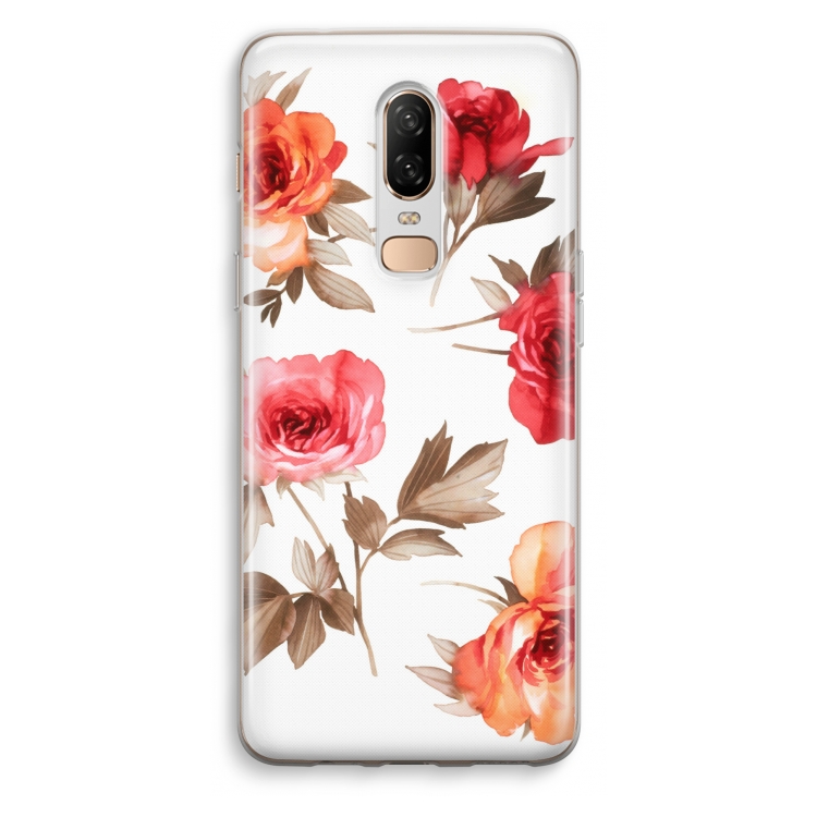 Roosjes: OnePlus 6 Transparant Hoesje