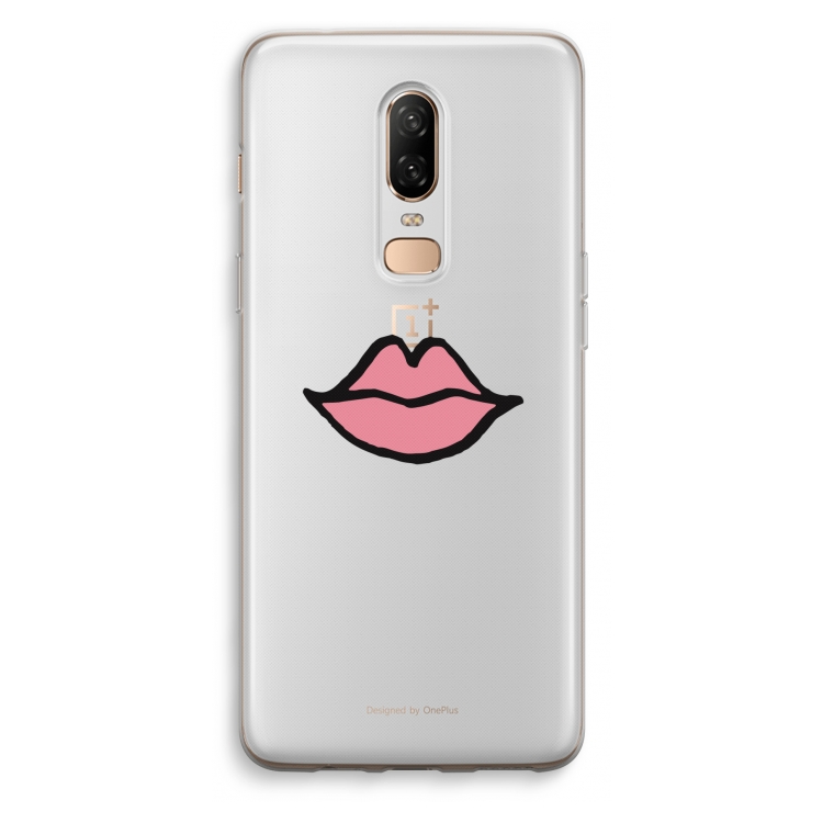 Kusje: OnePlus 6 Transparant Hoesje