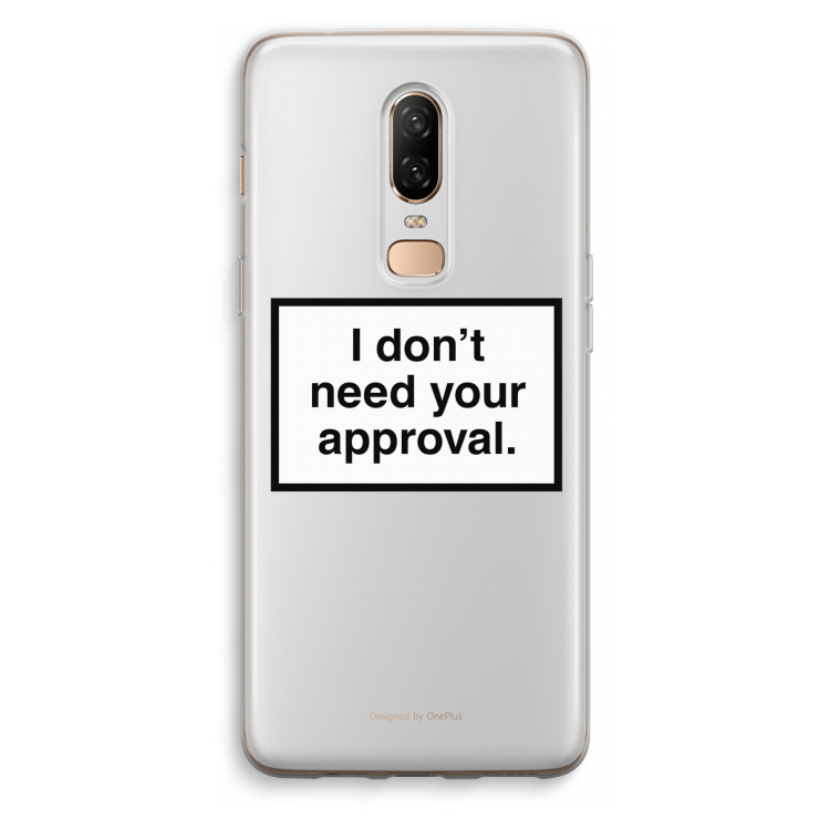 Don't need approval: OnePlus 6 Transparant Hoesje