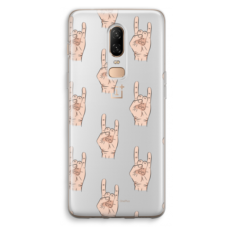 Rock: OnePlus 6 Transparant Hoesje
