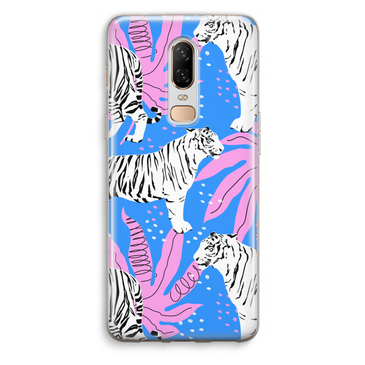 Tijger: OnePlus 6 Transparant Hoesje