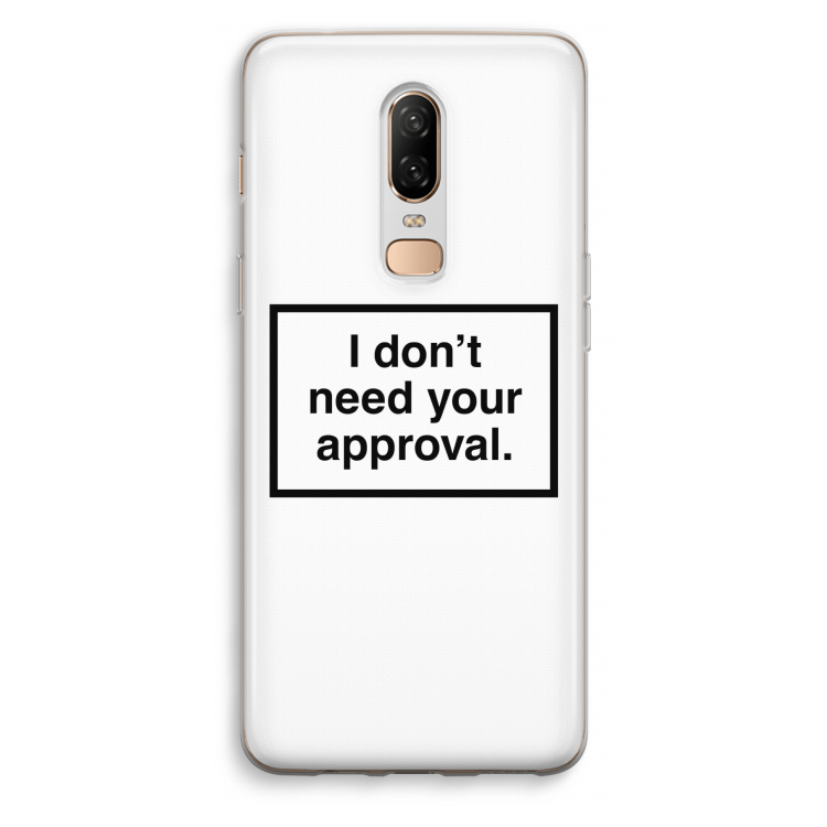 Don't need approval: OnePlus 6 Transparant Hoesje