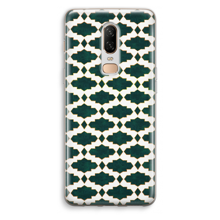 Moroccan tiles: OnePlus 6 Transparant Hoesje