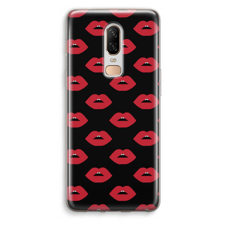 Lips: OnePlus 6 Transparant Hoesje