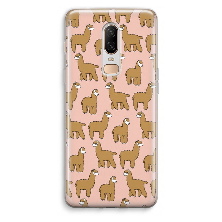 Alpacas: OnePlus 6 Transparant Hoesje