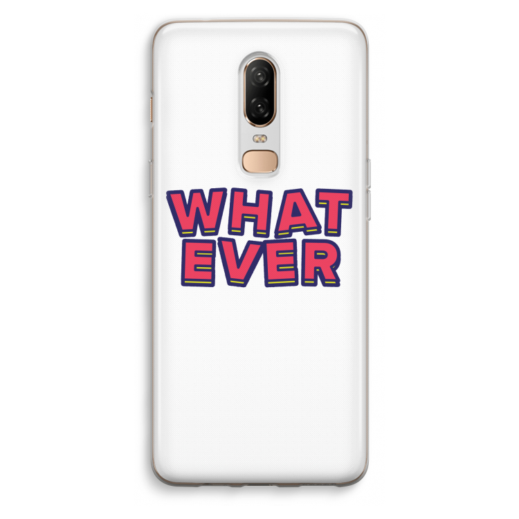 Whatever: OnePlus 6 Transparant Hoesje