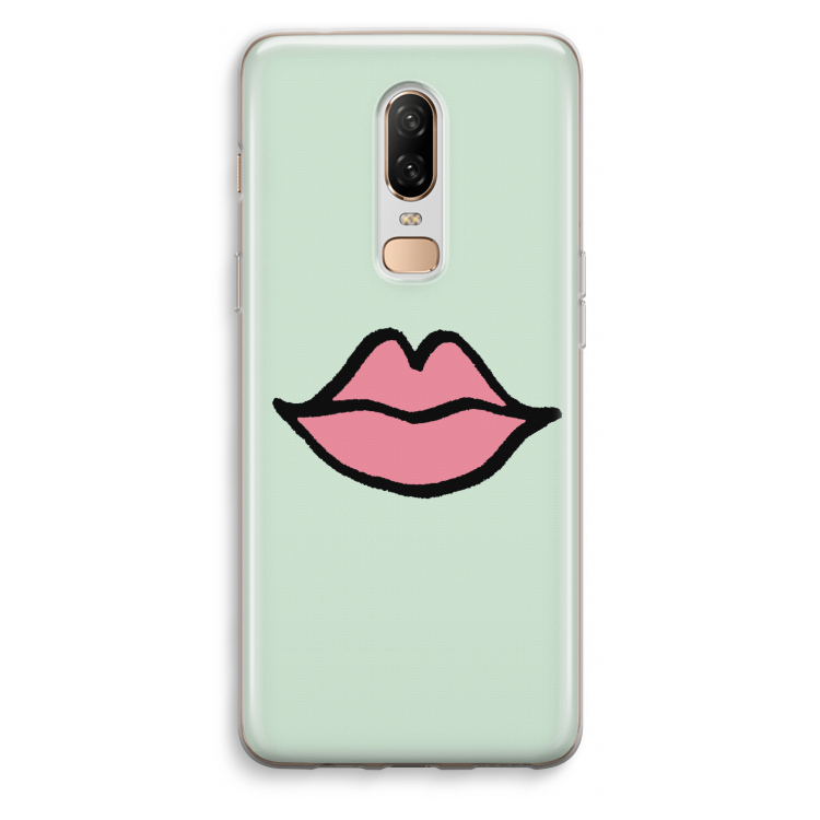Kusje: OnePlus 6 Transparant Hoesje