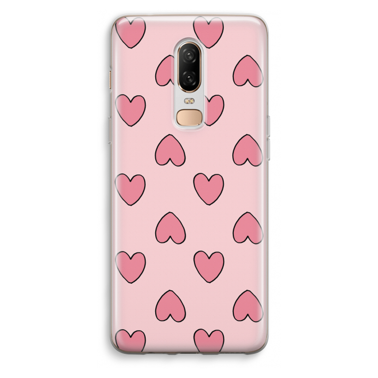 Ondersteboven verliefd: OnePlus 6 Transparant Hoesje