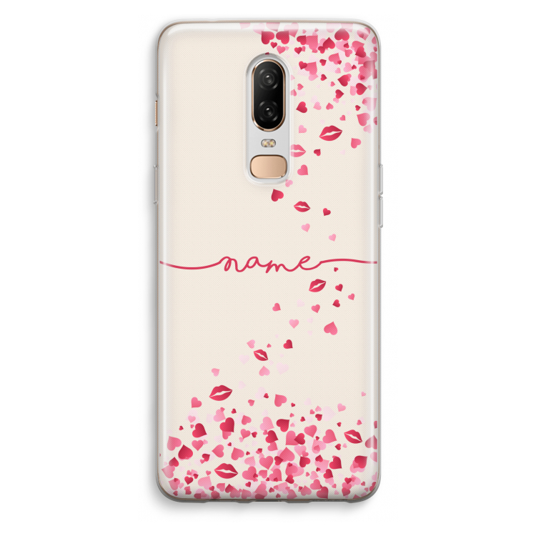 Hartjes en kusjes: OnePlus 6 Transparant Hoesje