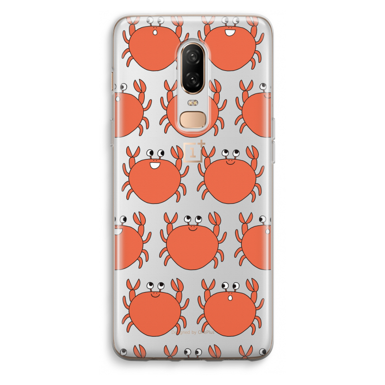 Krab: OnePlus 6 Transparant Hoesje
