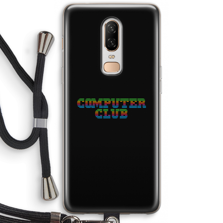 Retro: OnePlus 6 Transparant Hoesje met koord