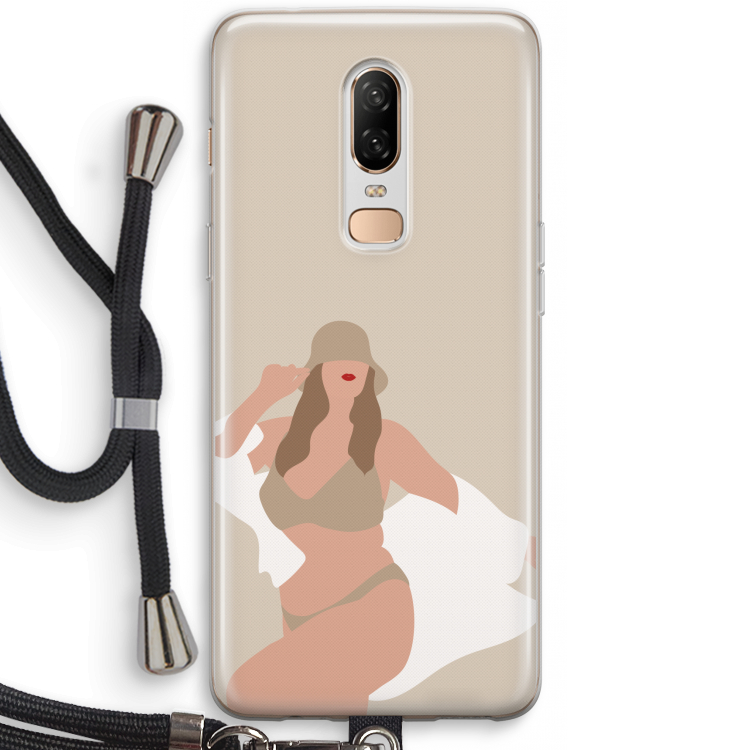 One of a kind: OnePlus 6 Transparant Hoesje met koord