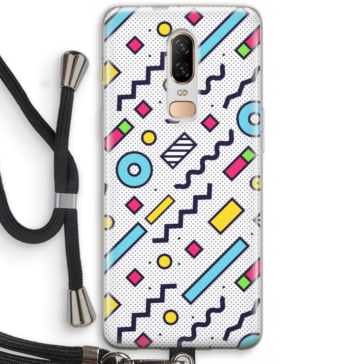 8-bit N°8: OnePlus 6 Transparant Hoesje met koord