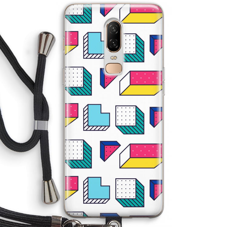 8-bit N°7: OnePlus 6 Transparant Hoesje met koord