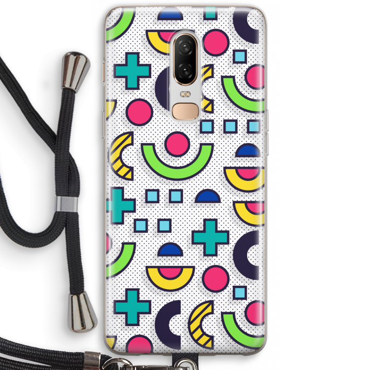 8-bit N°6: OnePlus 6 Transparant Hoesje met koord