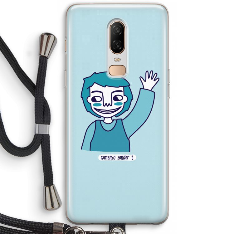 Zwaai: OnePlus 6 Transparant Hoesje met koord