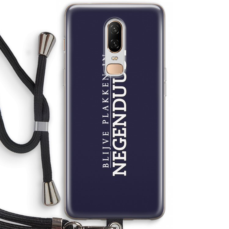 Blijve plakken in Negenduust: OnePlus 6 Transparant Hoesje met koord