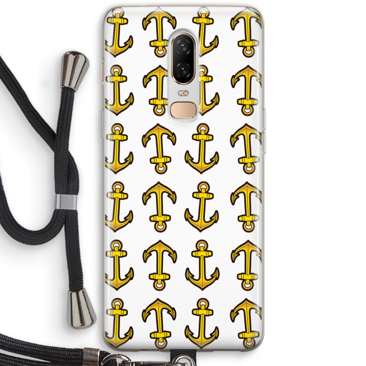 Musketon Anchor: OnePlus 6 Transparant Hoesje met koord
