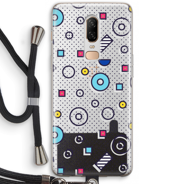 8-bit N°9: OnePlus 6 Transparant Hoesje met koord