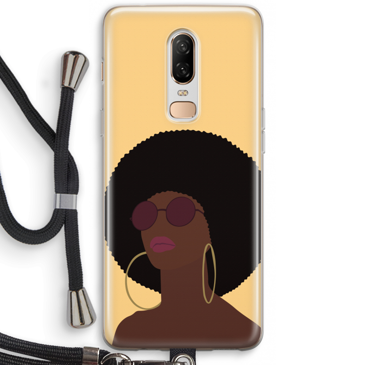Golden hour: OnePlus 6 Transparant Hoesje met koord
