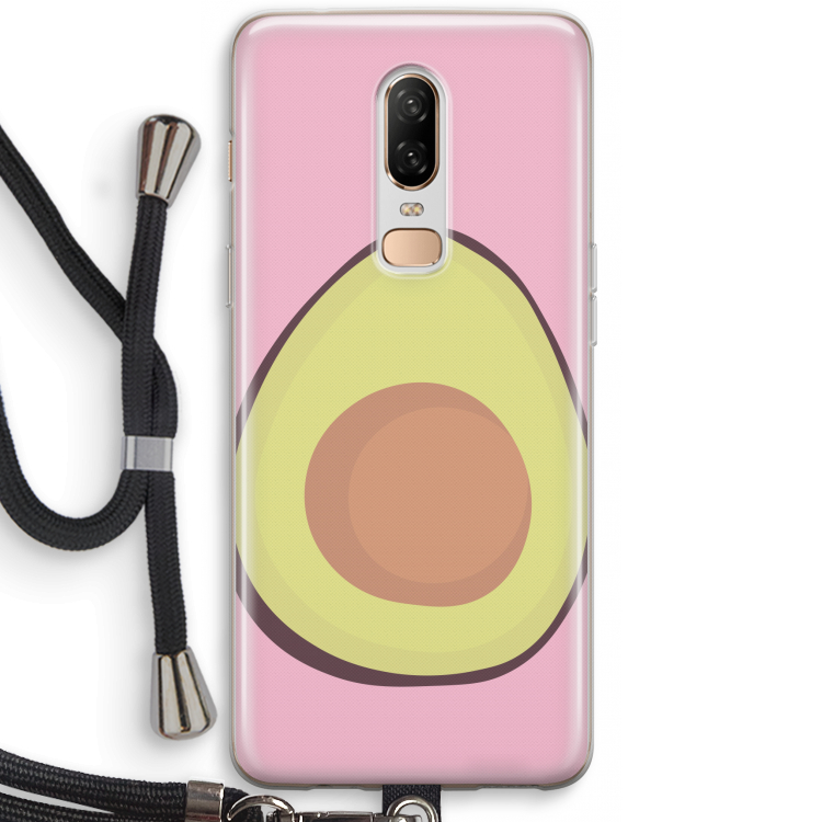 Avocado: OnePlus 6 Transparant Hoesje met koord