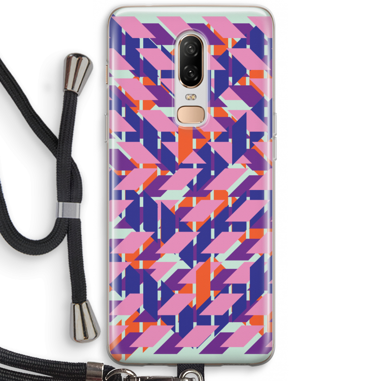 Skew Blush 3: OnePlus 6 Transparant Hoesje met koord
