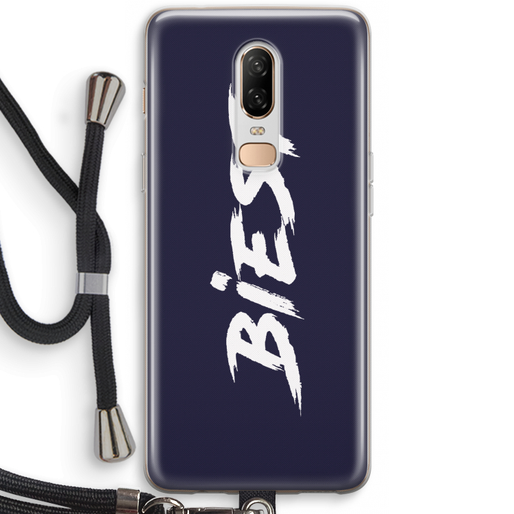 Biest: OnePlus 6 Transparant Hoesje met koord