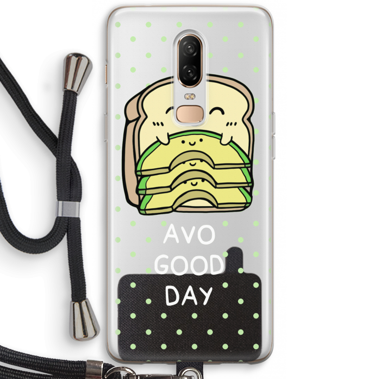 Avo Good Day: OnePlus 6 Transparant Hoesje met koord