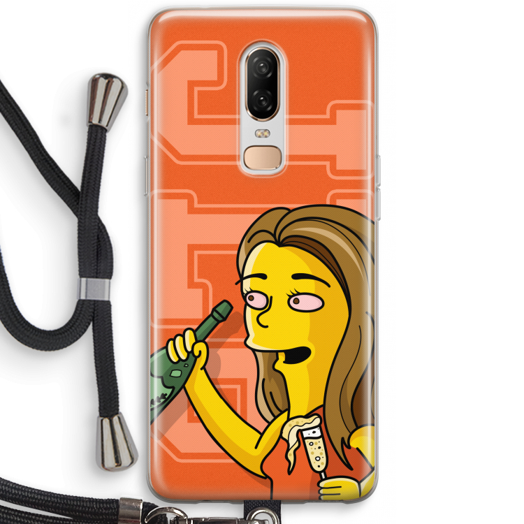 Jamie Lee Simpson: OnePlus 6 Transparant Hoesje met koord