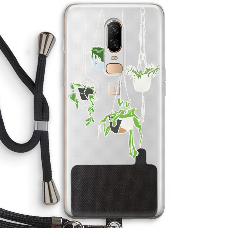 Hang In There: OnePlus 6 Transparant Hoesje met koord